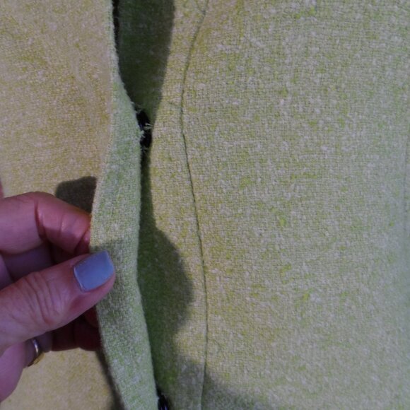 Dolce&Gabbana Light Green Tweed Textured 100% Silk Skirt Suit Size IT 46 - US 10 - Picture 7 of 16